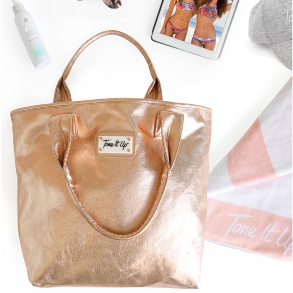 TONE IT UP TIU Rose Gold Tote Bag